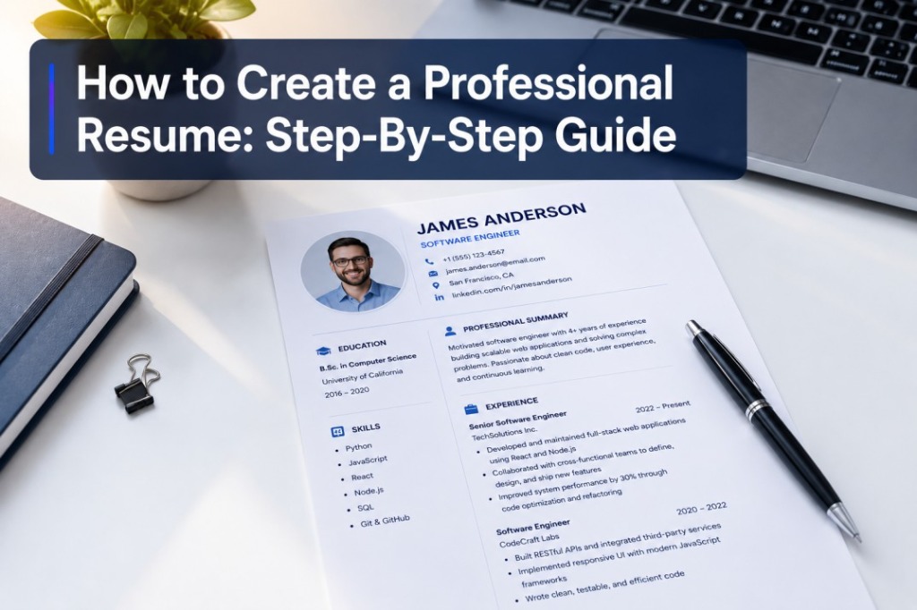 How to create a professional resume — step-by-step resume writing guide for job applications